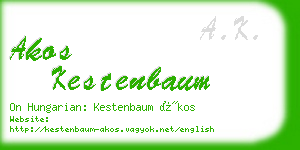 akos kestenbaum business card